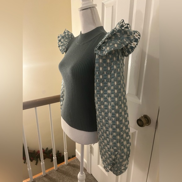 Anthropologie Flat White Mixed Media Pullover - Picture 4 of 12